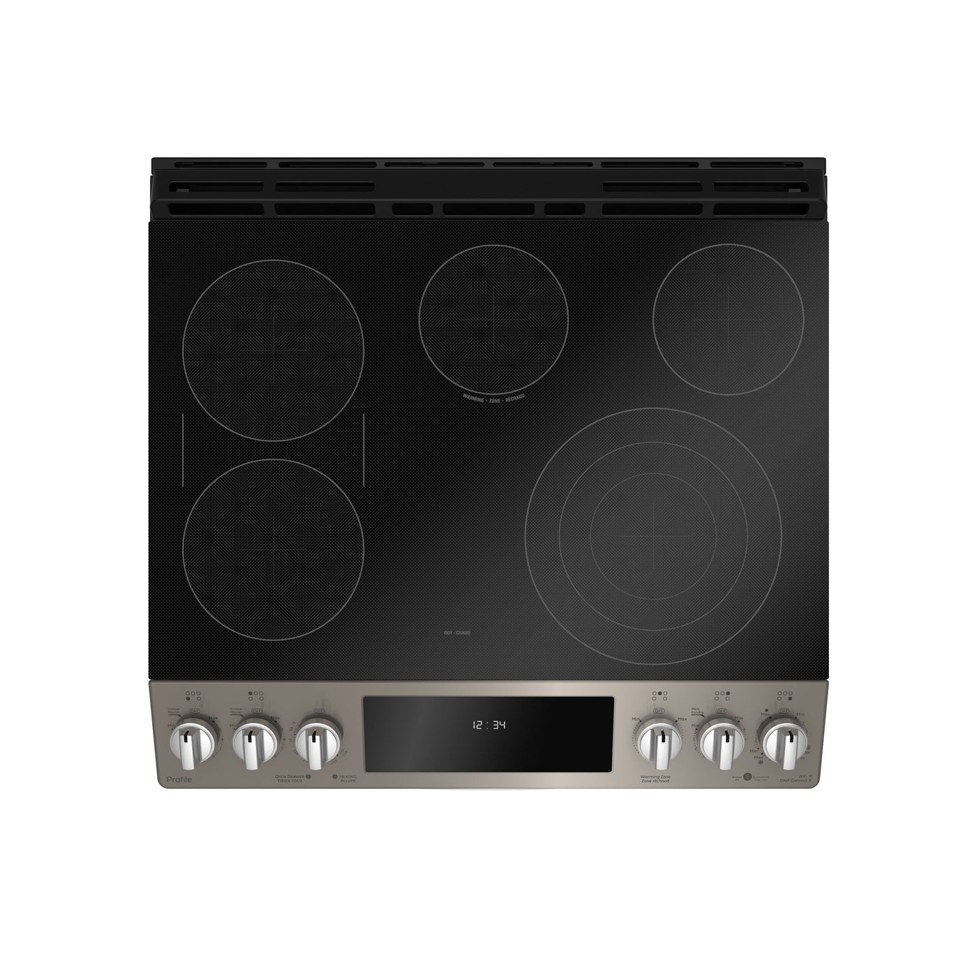 GE Profile Slate Slide-In Electric Convection Range with Air Fry (6.3 Cu. Ft.) - PCS940EMES