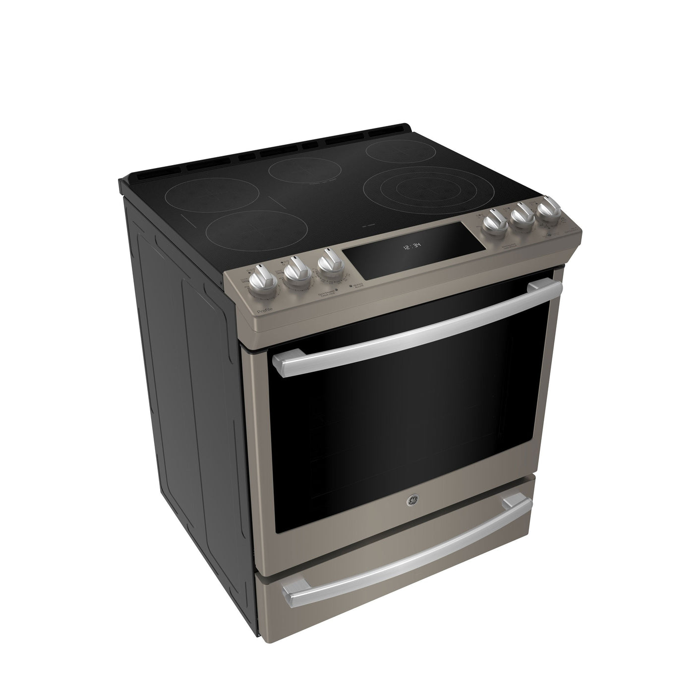 GE Profile Slate Slide-In Electric Convection Range with Air Fry (6.3 Cu. Ft.) - PCS940EMES