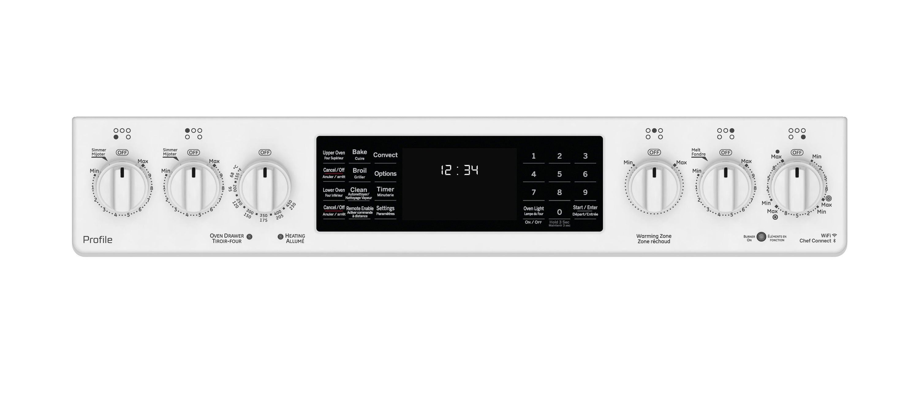 GE Profile White Slide-In Electric Convection Range with Air Fry (6.3 Cu. Ft.) - PCS940DMWW