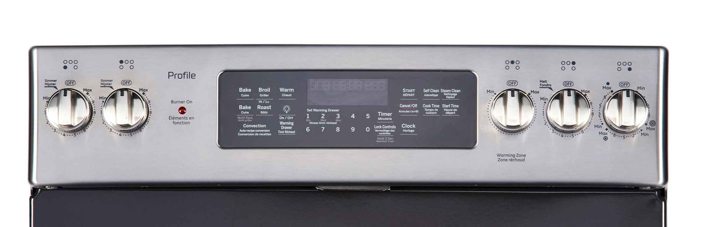 GE Profile Stainless Steel 30" Freestanding Electric Range (6.2 Cu.Ft.) - PCB940YKFS