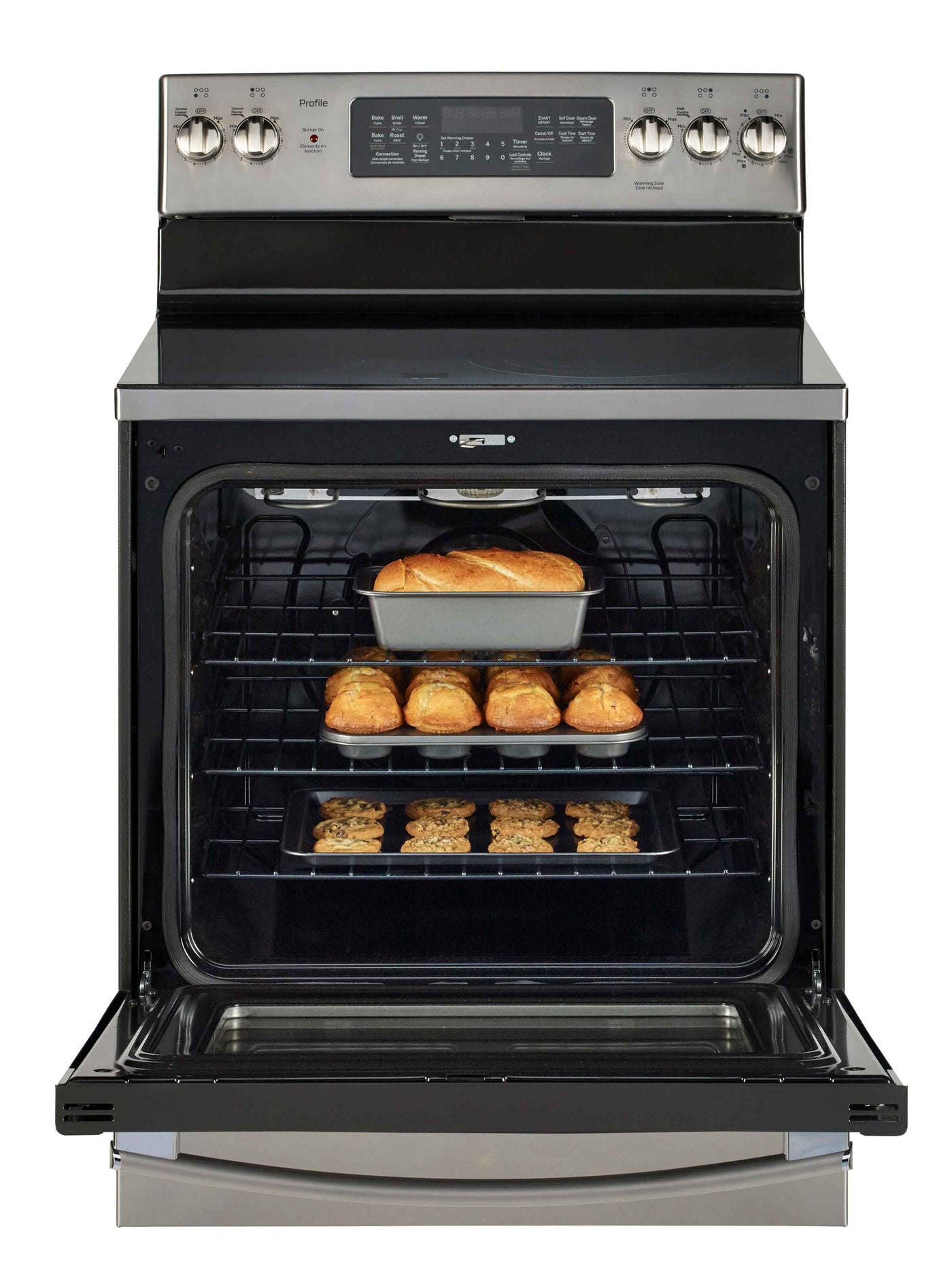 GE Profile Stainless Steel 30" Freestanding Electric Range (6.2 Cu.Ft.) - PCB940YKFS