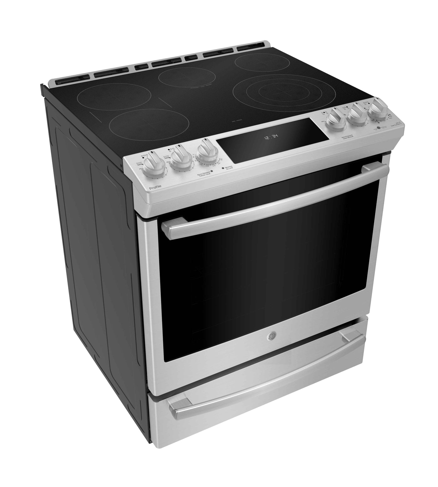 GE Profile Stainless Steel 30" Slide-In Electric Range (5.3 Cu. Ft.) - PCS940YMFS