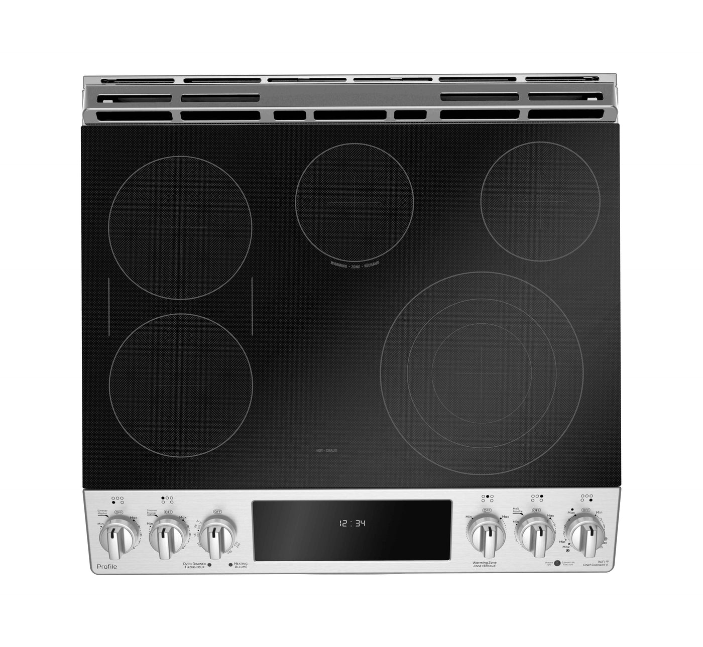GE Profile Stainless Steel 30" Slide-In Electric Range (5.3 Cu. Ft.) - PCS940YMFS