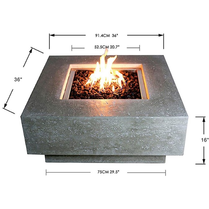 Elementi Manhattan Fire Table - Propane