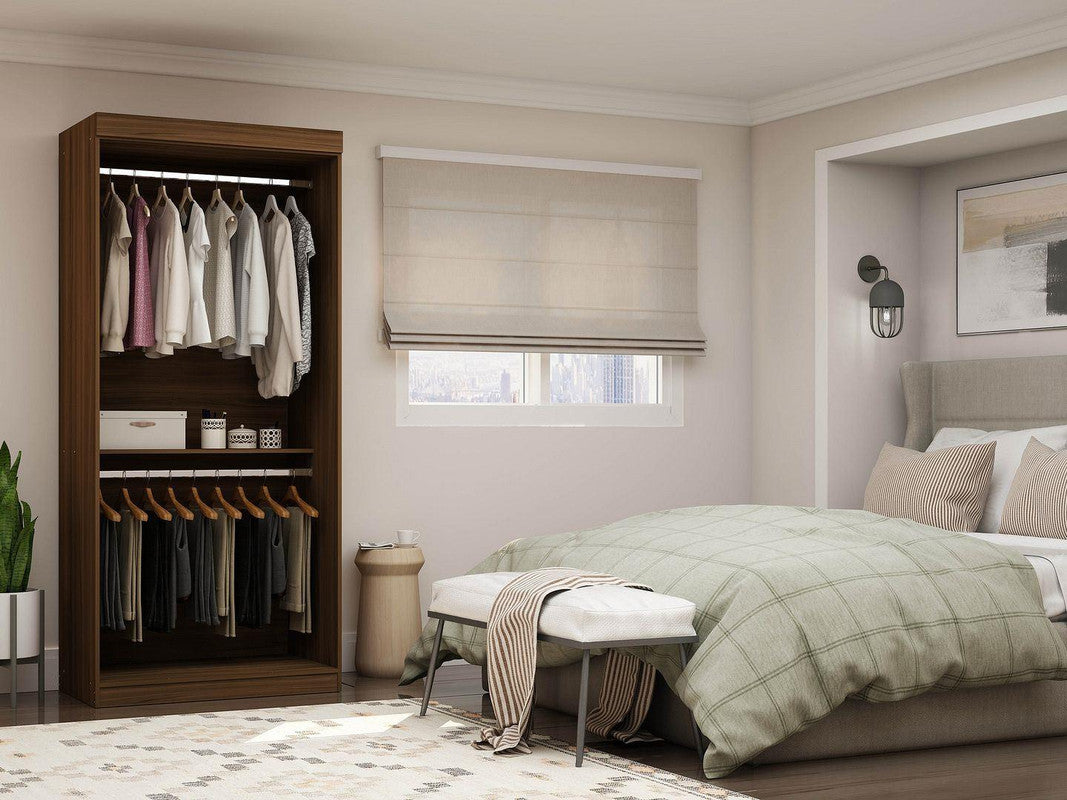 Oulu 36" Open Hanging Wardrobe - Brown