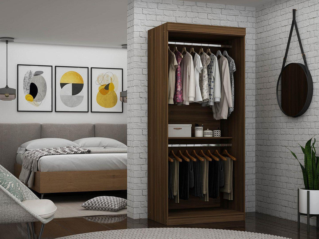 Oulu 36" Open Hanging Wardrobe - Brown