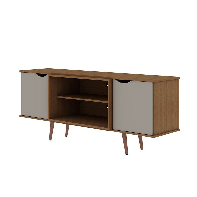 Applesham 63" TV Stand - Off White/Maple Cream