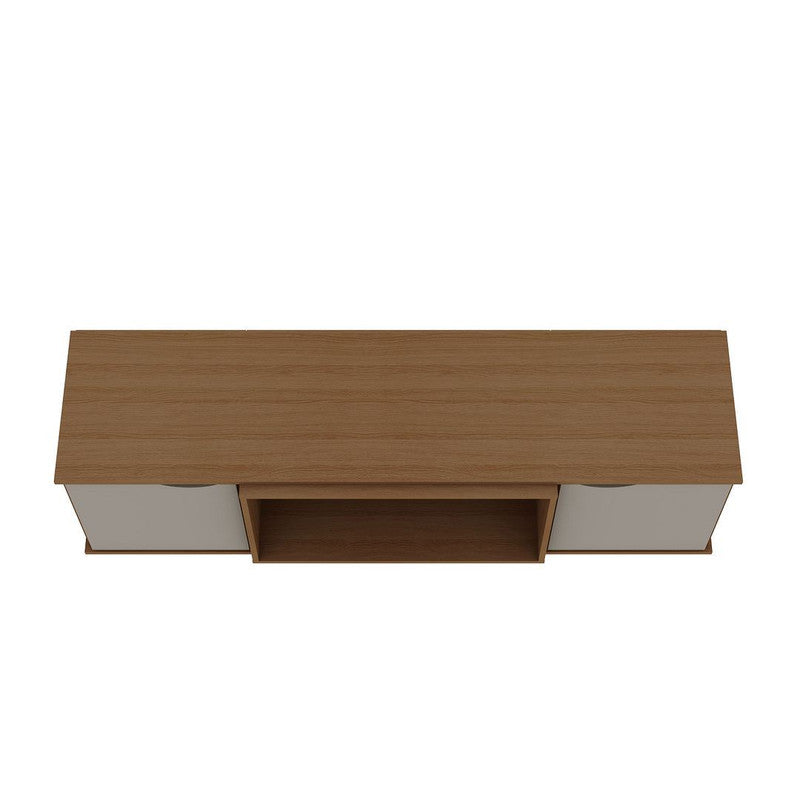 Applesham 63" TV Stand - Off White/Maple Cream