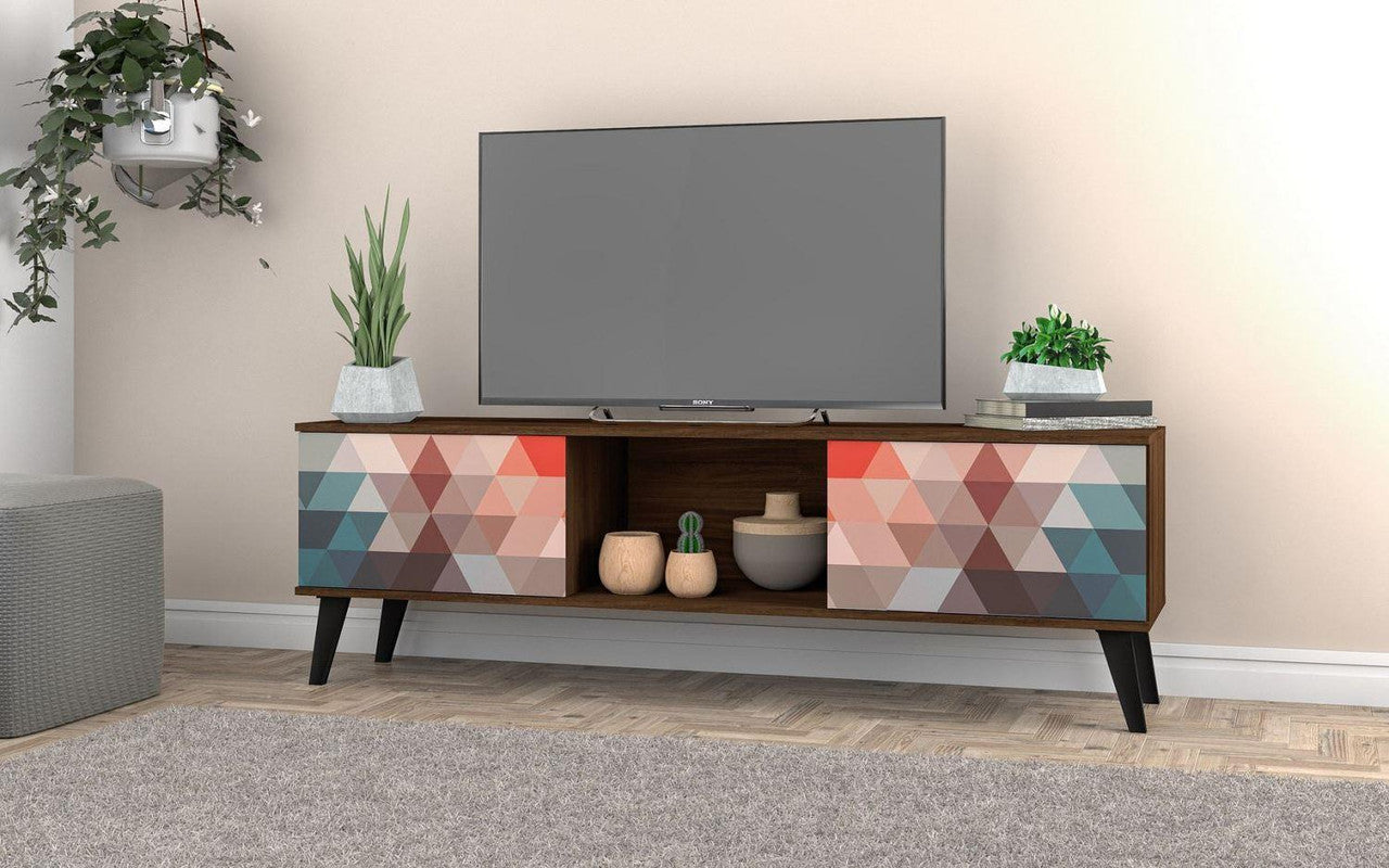 Derbent 62.5" TV Stand - Red/Blue