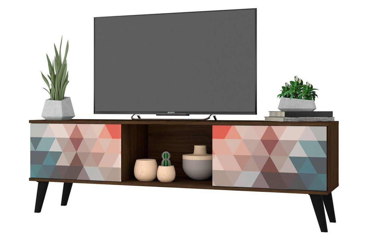 Derbent 62.5" TV Stand - Red/Blue
