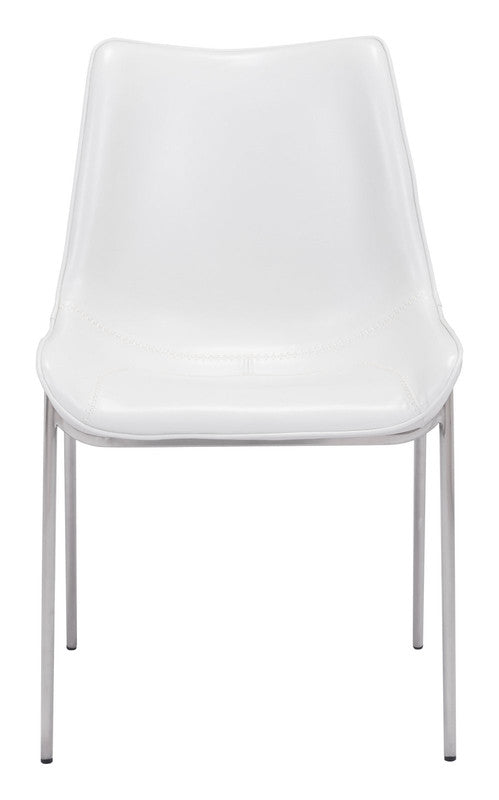 Teglberg Dining Chair - White/Silver - Set of 2