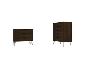Nuuk 5-Drawer Dresser and 3-Drawer Dresser Set - Brown