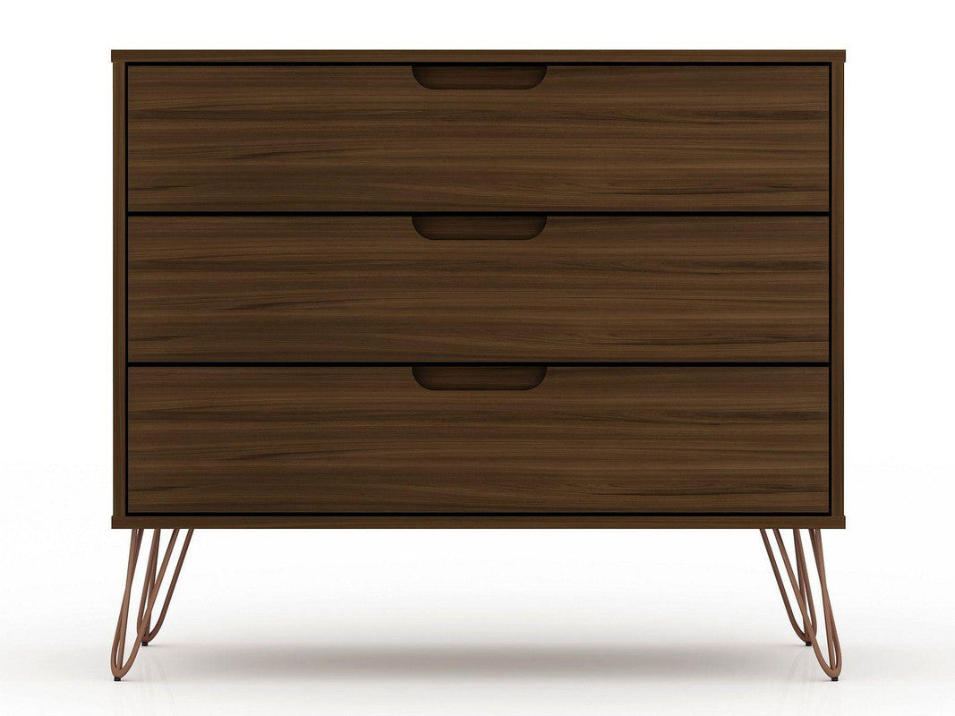 Nuuk 5-Drawer Dresser and 3-Drawer Dresser Set - Brown