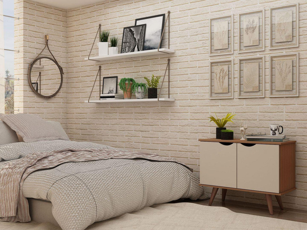 Applesham Accent Cabinet - Off White/Maple Cream