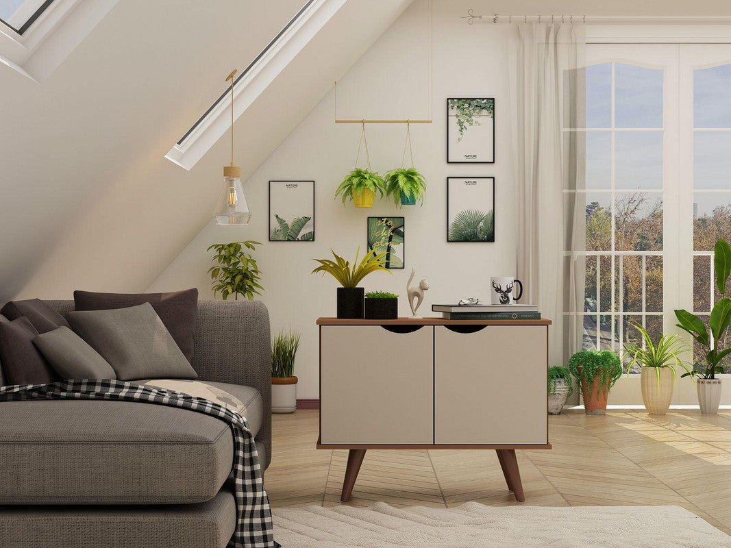 Applesham Accent Cabinet - Off White/Maple Cream