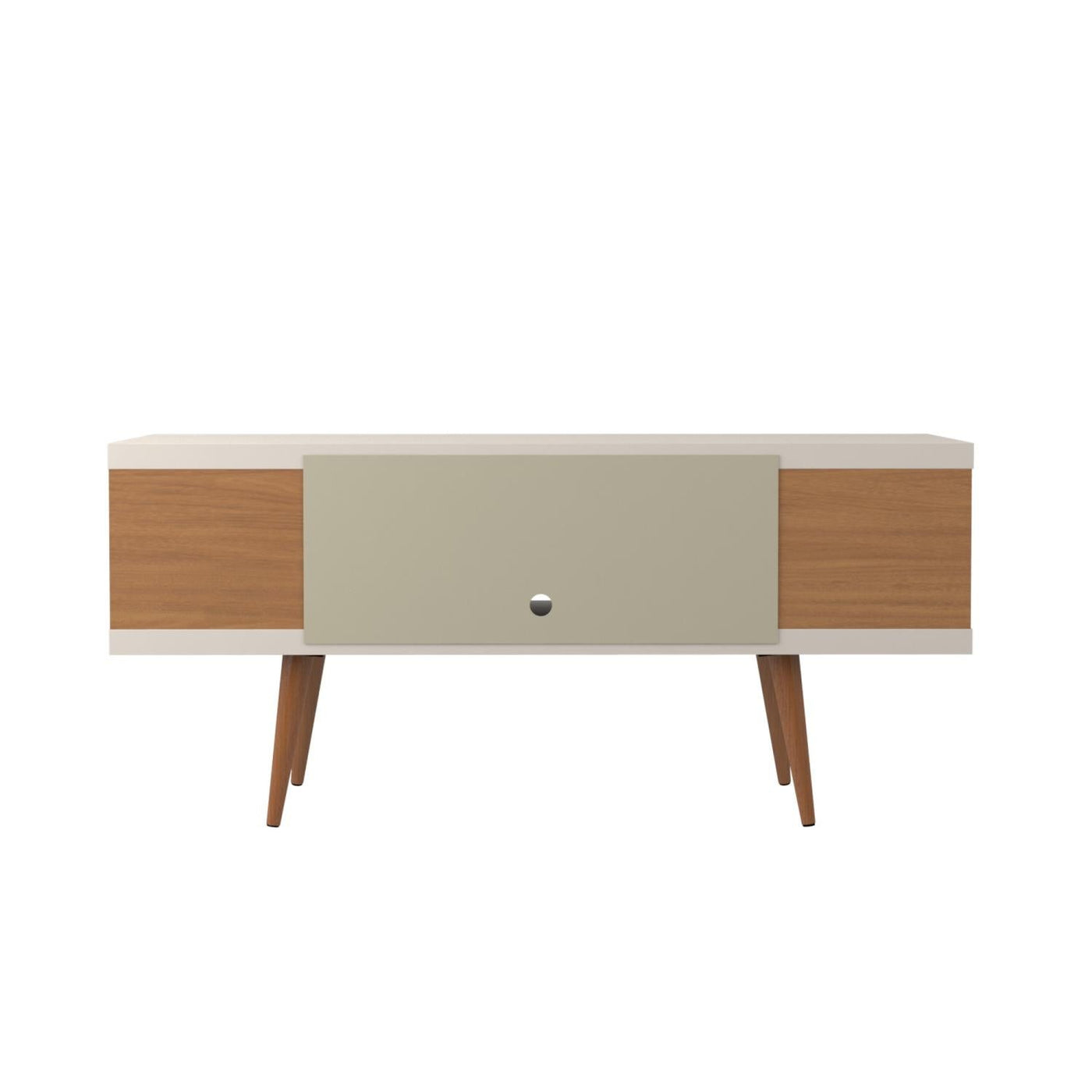 Aketi 53" TV Stand - Off White/ Maple Cream