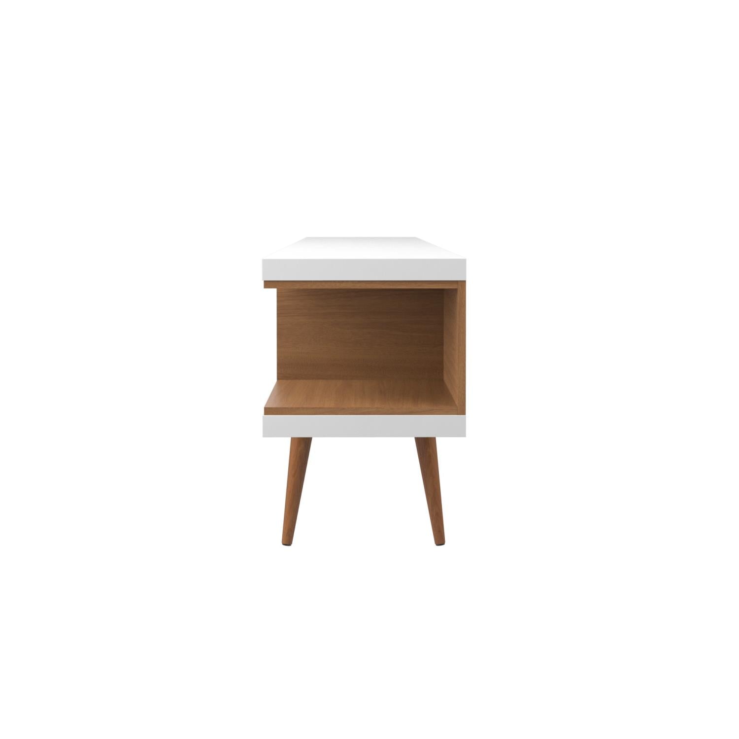 Aketi 70" TV Stand - White/Maple Cream