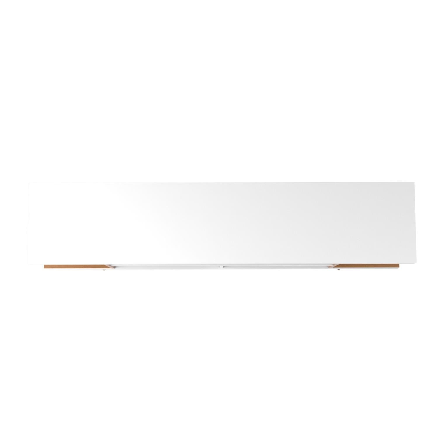 Aketi 70" TV Stand - White/Maple Cream