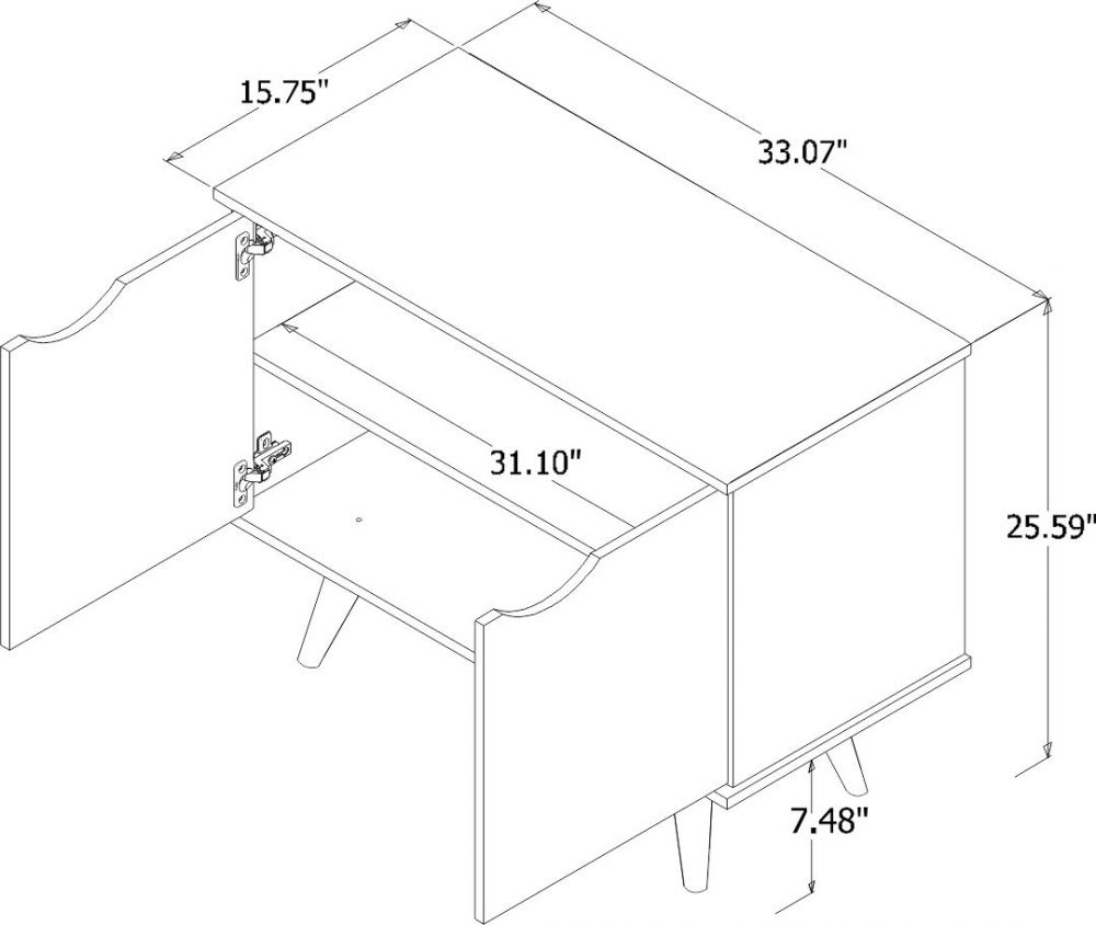 Applesham Accent Cabinet - White