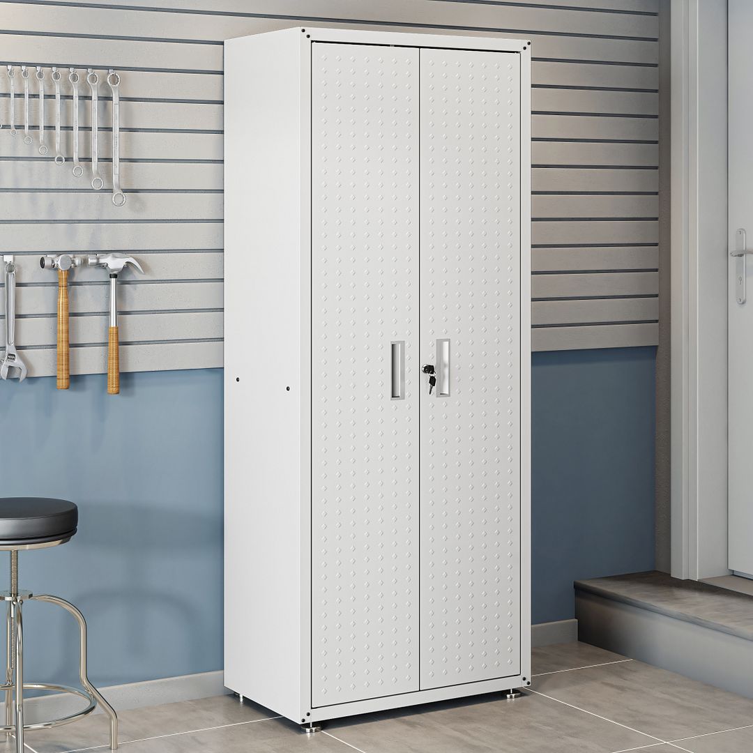 Maximus Tall Garage Cabinet - White