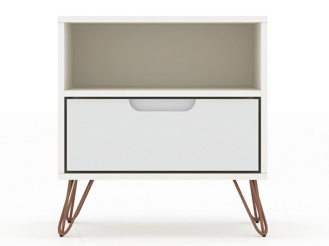 Nuuk I Night Table - White