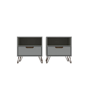 Nuuk I Night Table Set of 2 - Off White/Nature