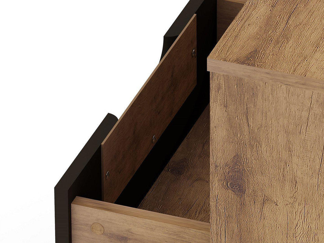 Nuuk I Night Table Set of 2 - Nature/Textured Grey