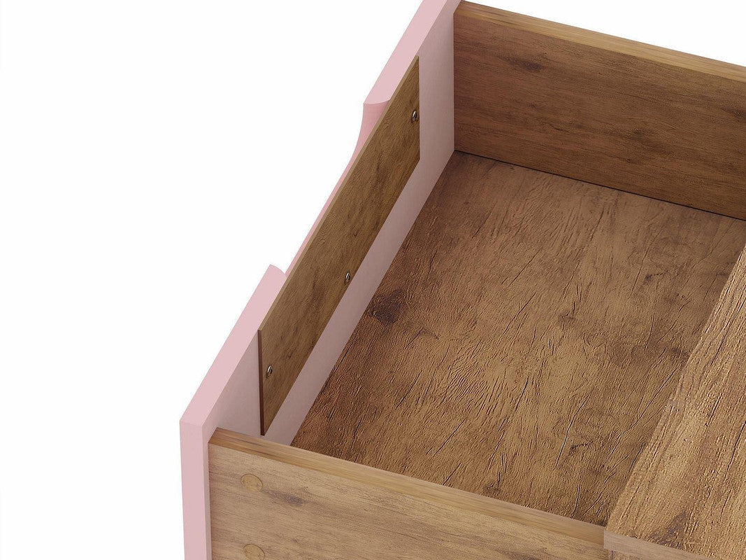 Nuuk II Night Table Set of 2 - Nature/Rose Pink