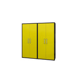 Lunde Storage Cabinet - Matte Black/Yellow - Set of 2