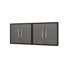 Lunde Floating Garage Cabinet - Matte Black/Grey - Set of 2