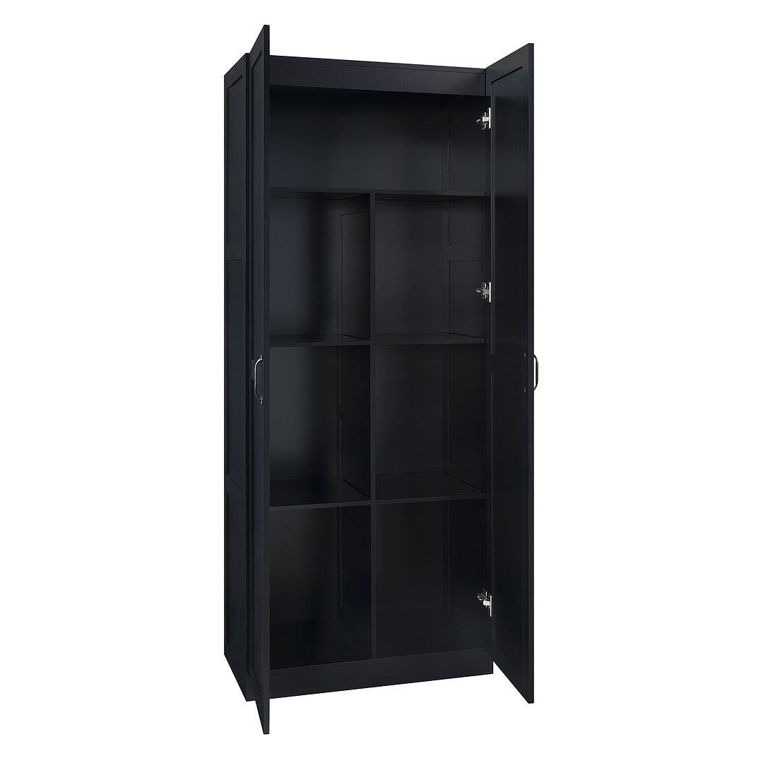 Klinte Storage Closet - Black - Set of 2
