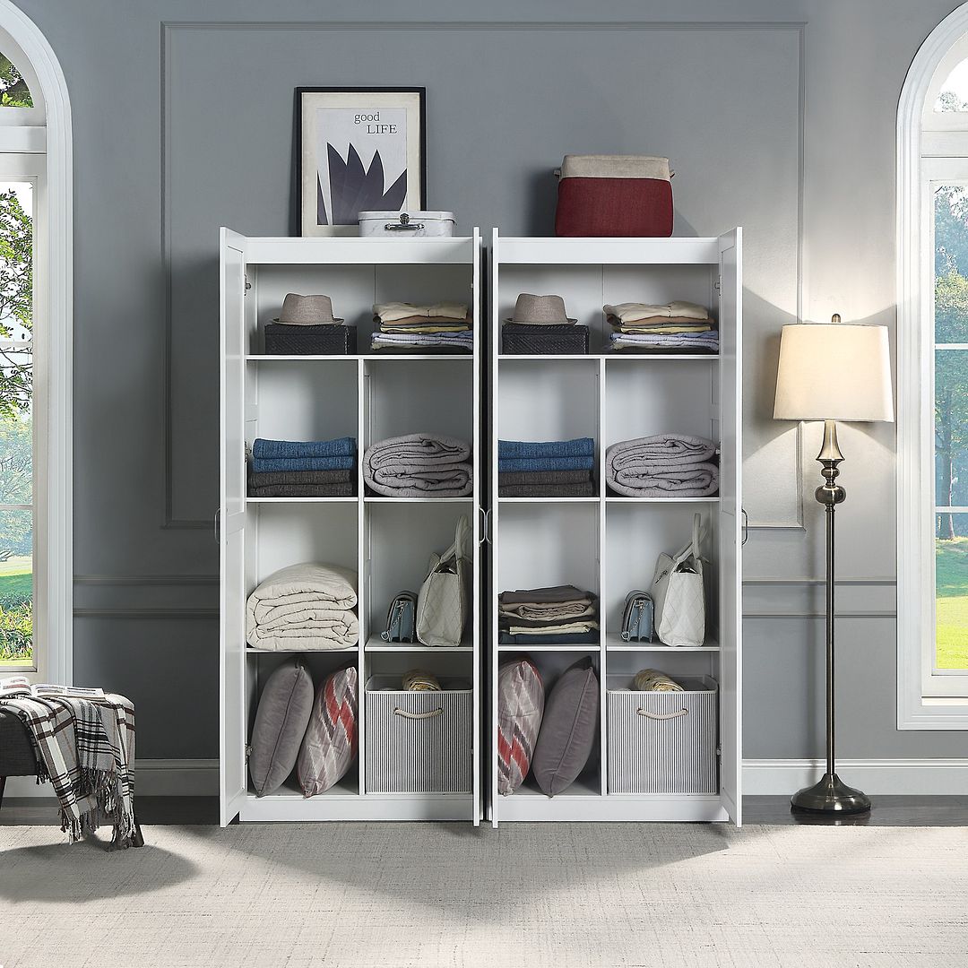 Klinte Storage Closet - White - Set of 2