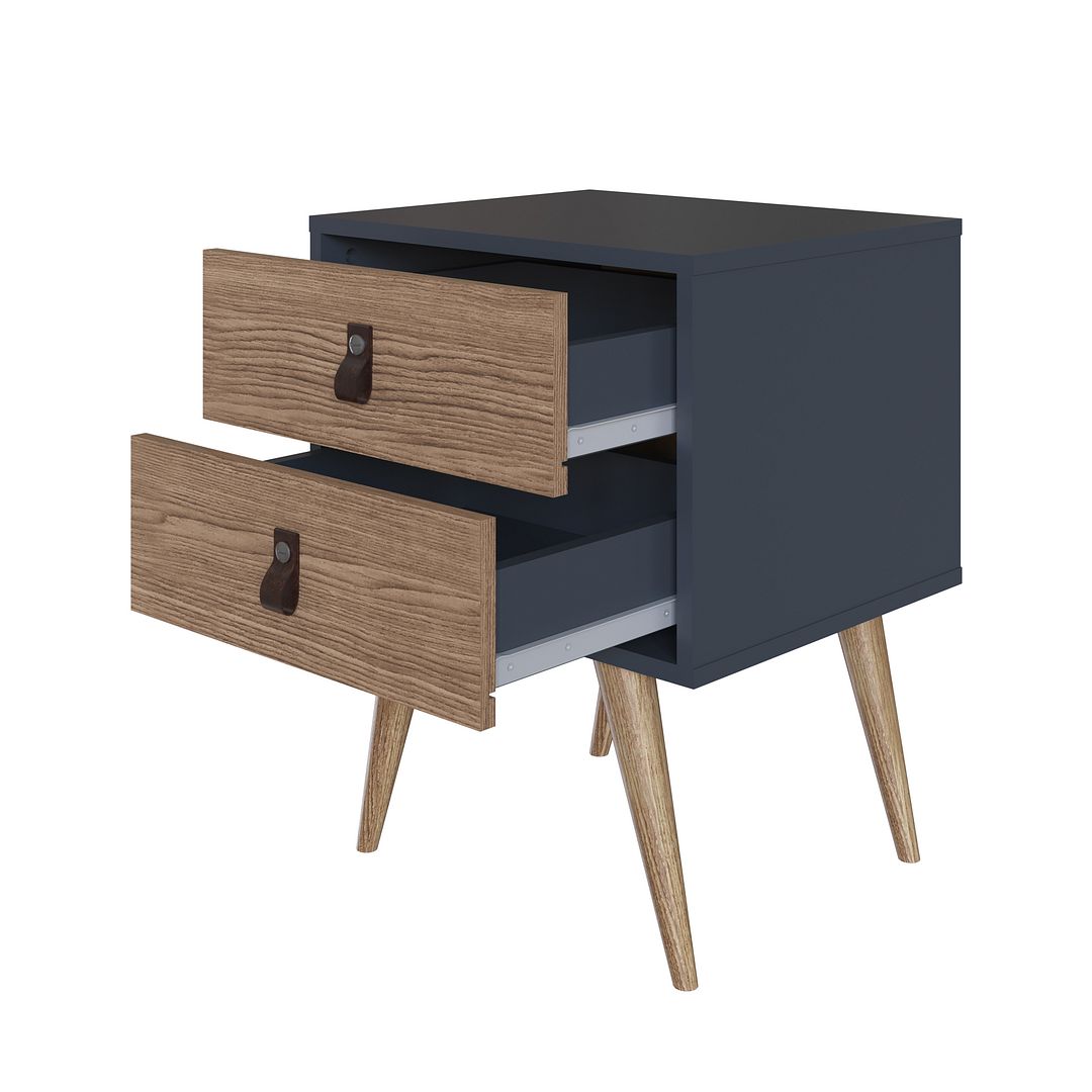Torsted Nightstand - Blue/Nature - Set of 2