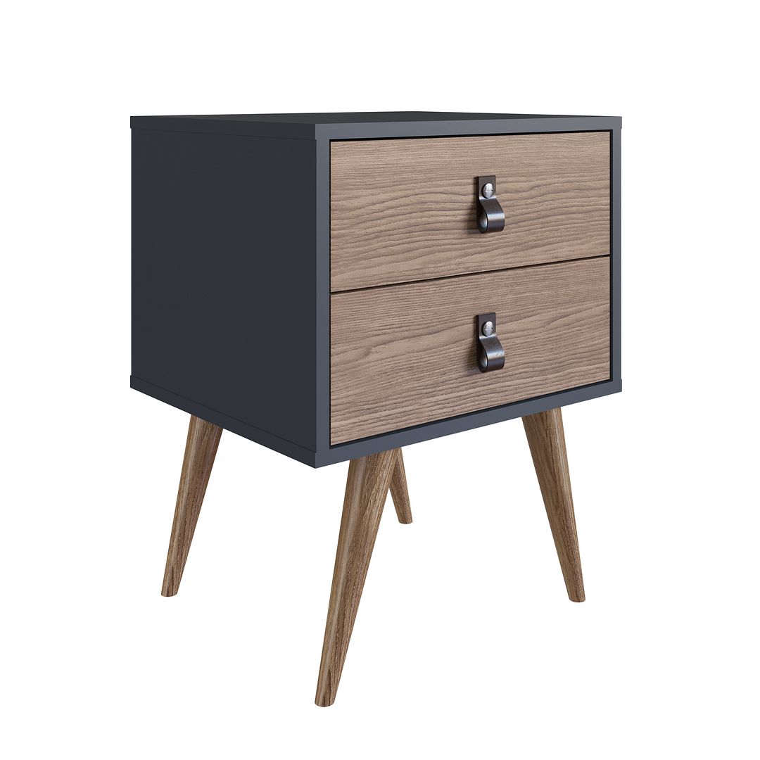 Torsted Nightstand - Blue/Nature - Set of 2