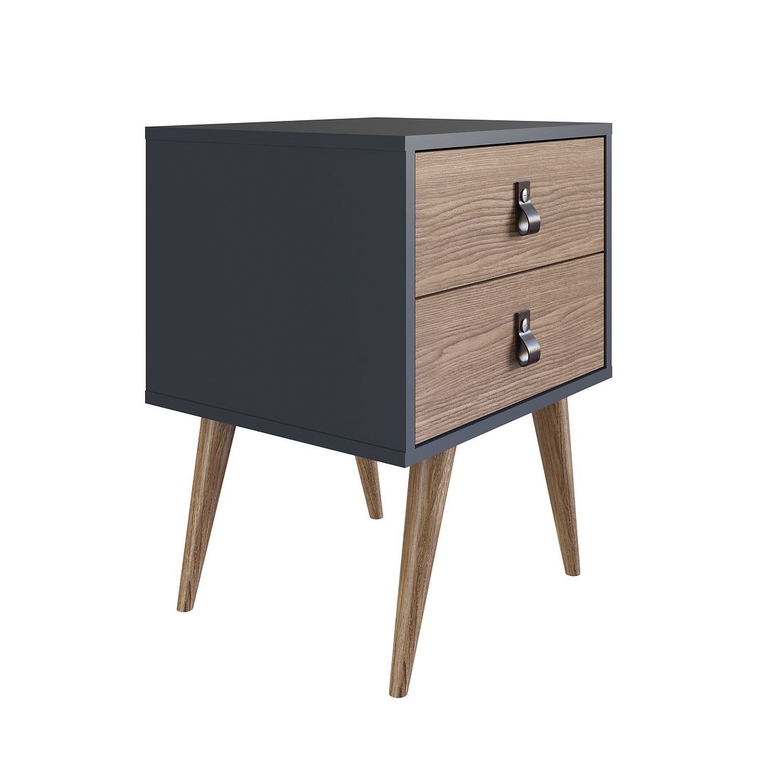 Torsted Nightstand - Blue/Nature - Set of 2