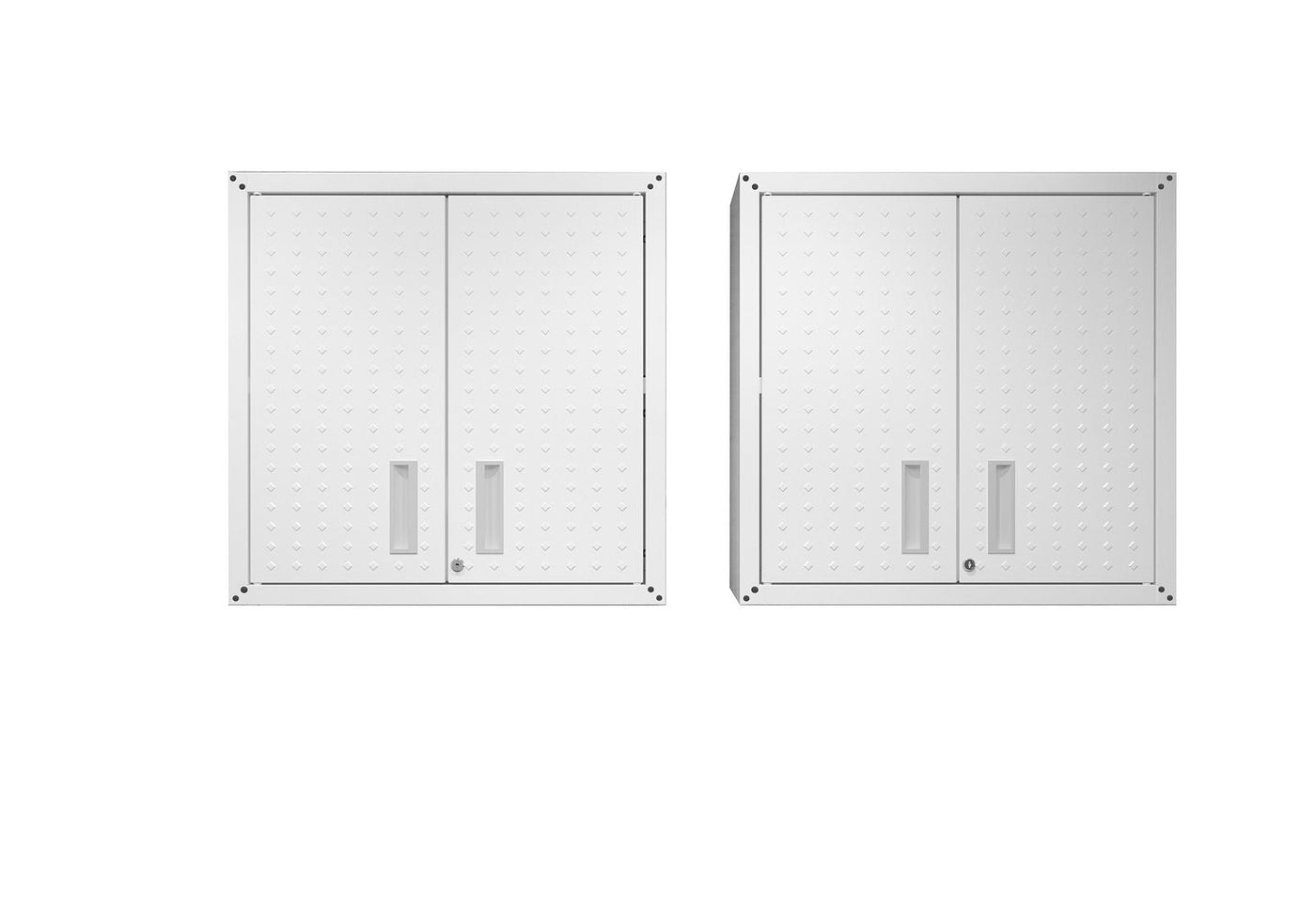 Maximus Floating Garage Cabinet - White - Set of 2