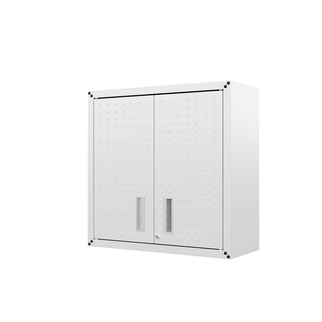 Maximus Floating Garage Cabinet - White - Set of 2