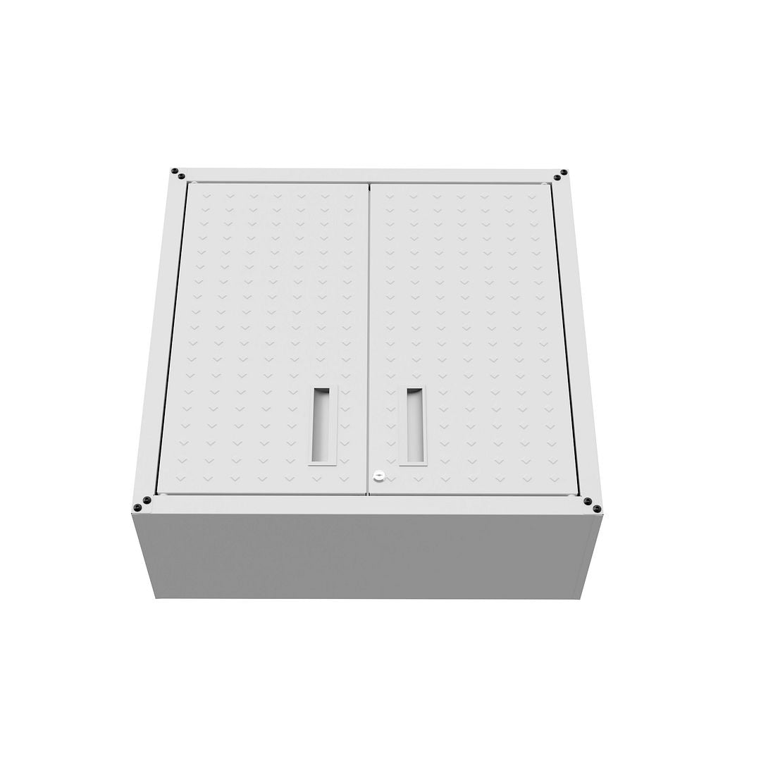 Maximus Floating Garage Cabinet - White - Set of 2