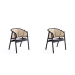 Koldby Armchair - Black/Natural Cane - Set of 2