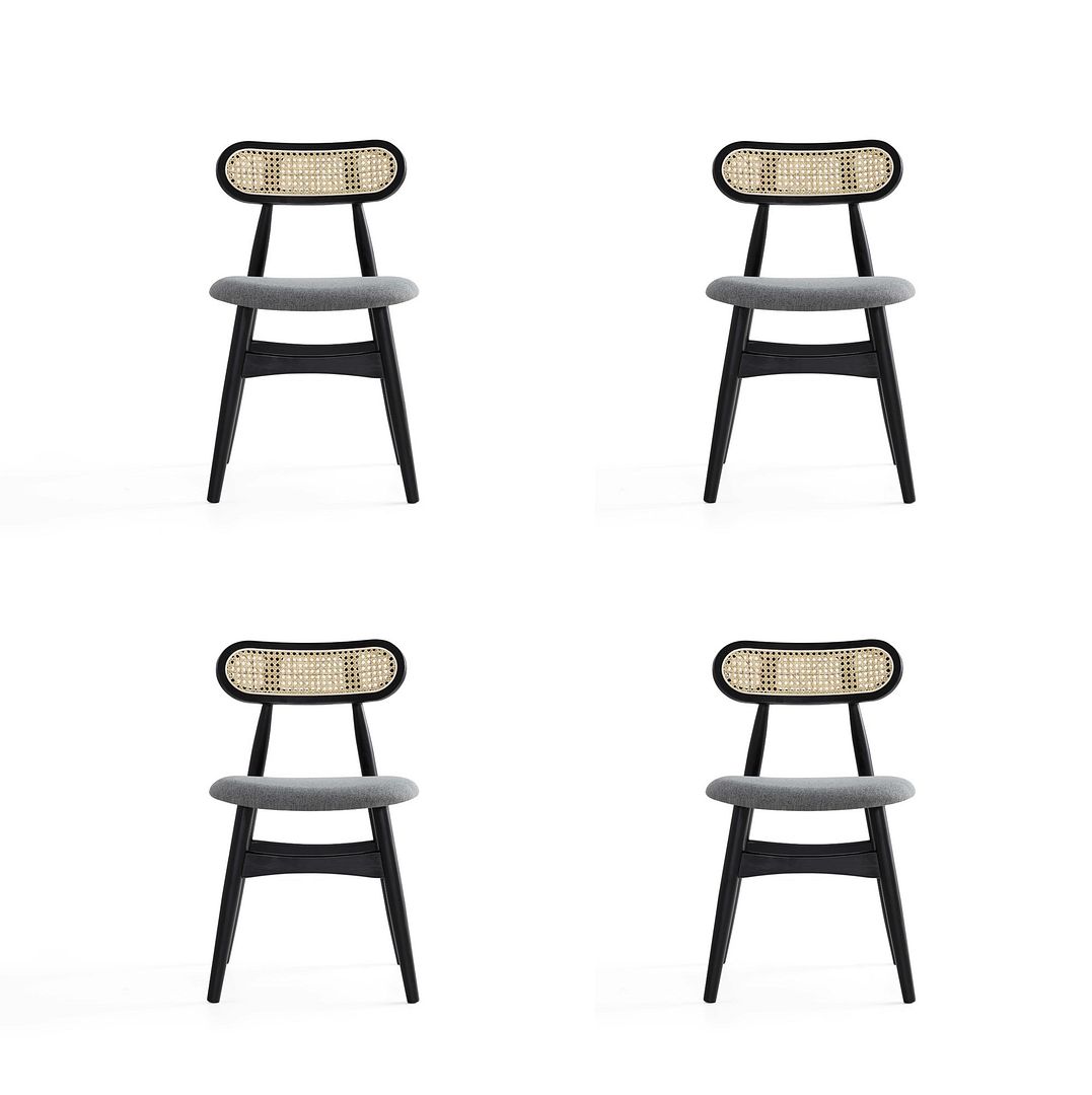 Oliver Dining Chair - Black/Grey - Set of 4