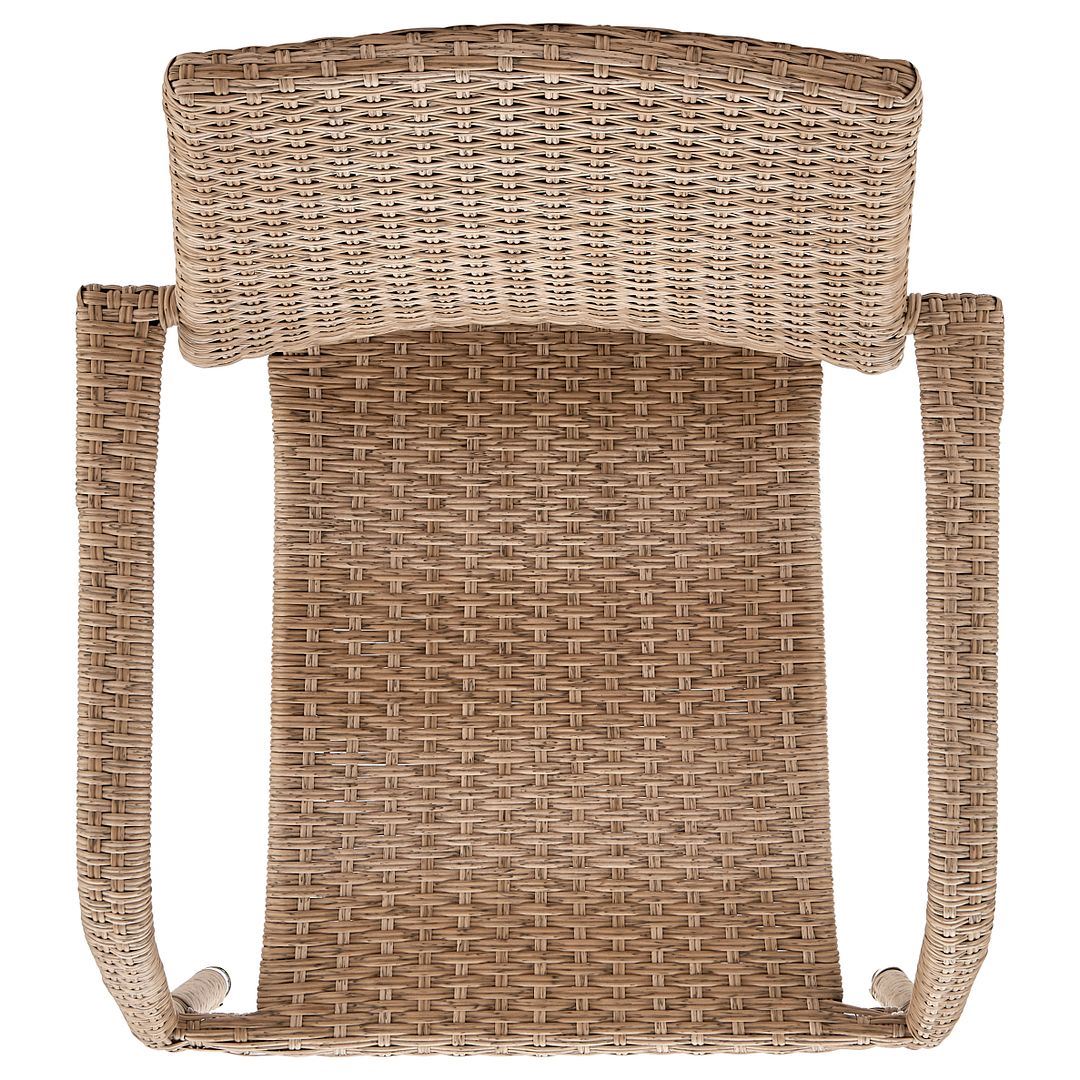 Nueces Stackable Outdoor Dining Chair - Set of 2 - Nature Tan Weave