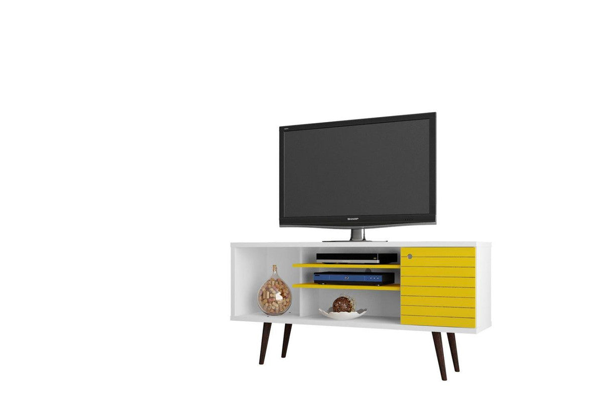 Lekedi 53" TV Stand - White/Yellow
