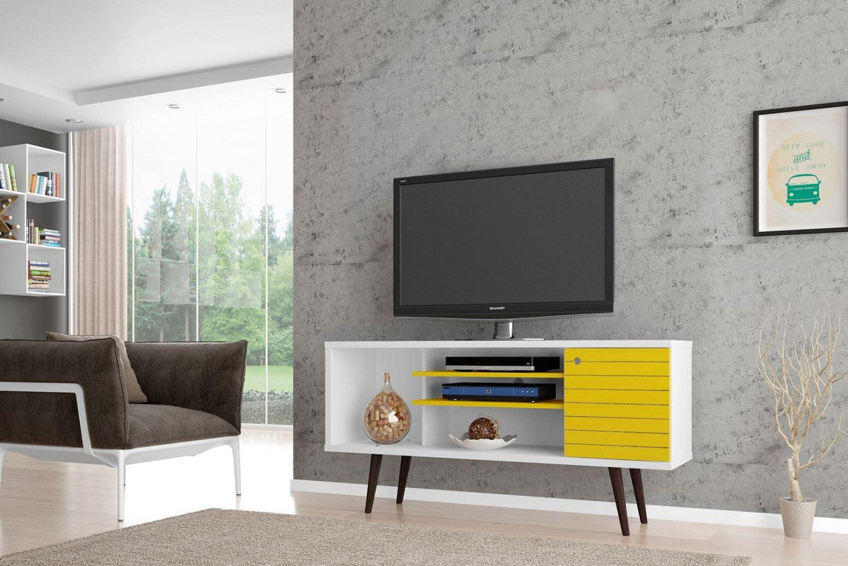 Lekedi 53" TV Stand - White/Yellow