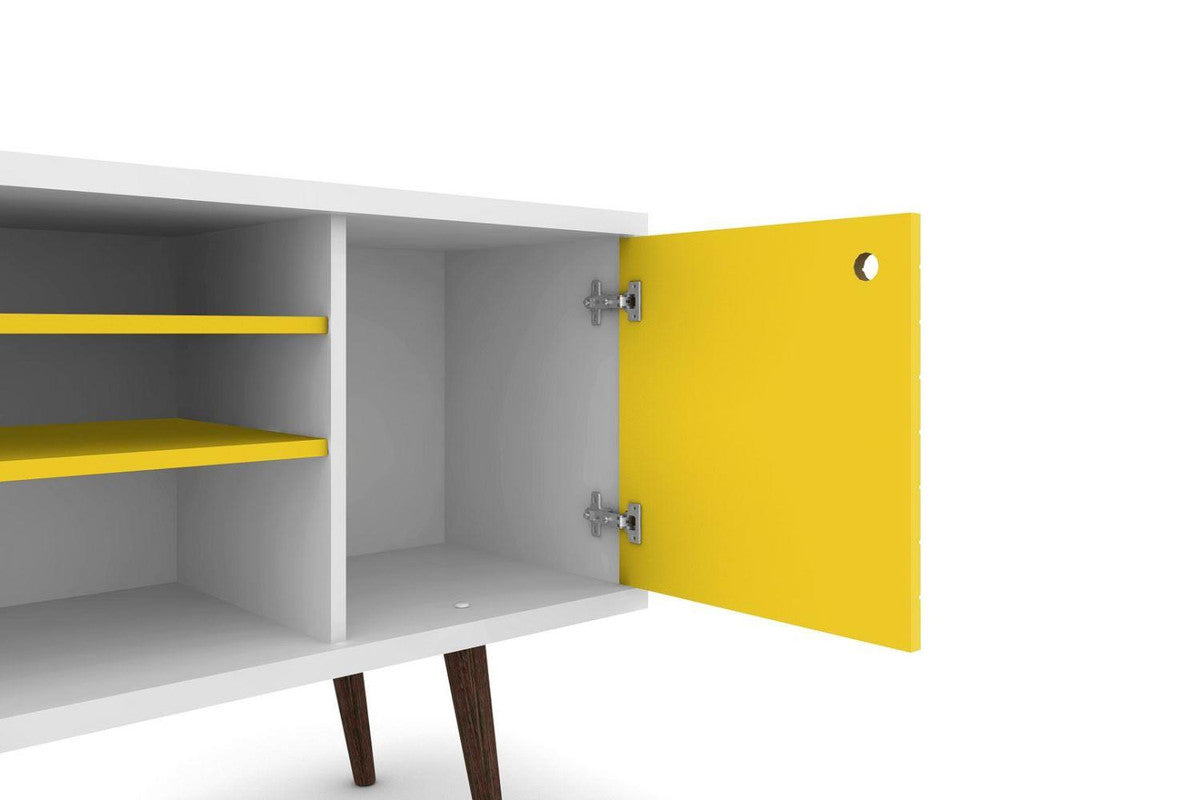 Lekedi 53" TV Stand - White/Yellow
