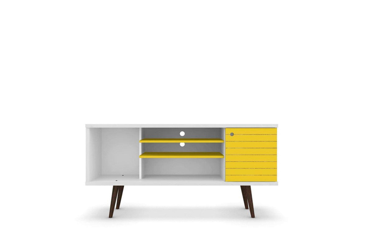 Lekedi 53" TV Stand - White/Yellow