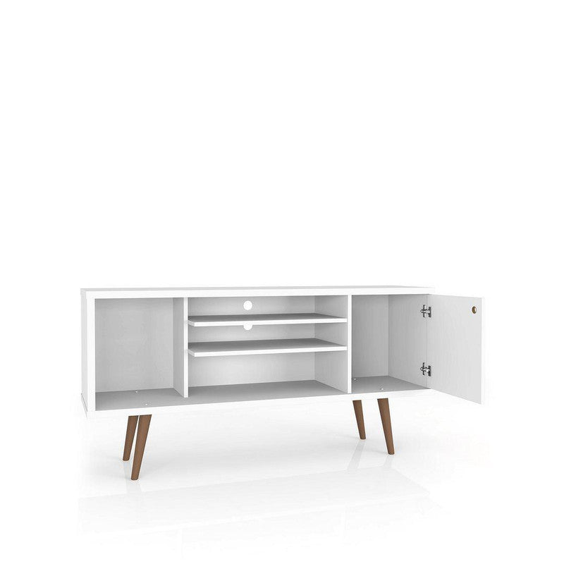 Lekedi 53" TV Stand - White/3D Brown Print