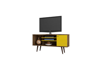 Lekedi 53" TV Stand - Rustic Brown/Yellow