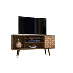 Lekedi 53" TV Stand - Rustic Brown/3D Brown Print