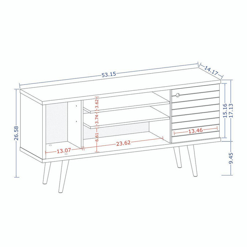 Lekedi 53" TV Stand - Rustic Brown/3D Brown Print