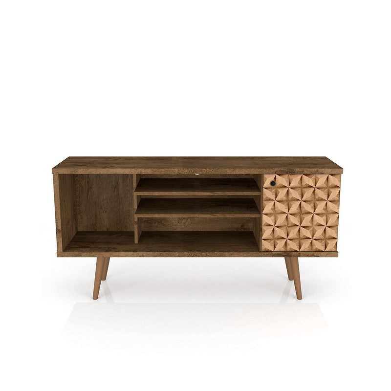 Lekedi 53" TV Stand - Rustic Brown/3D Brown Print